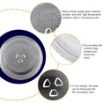 thumbnail image 3 of Assiette de Micro-Ondes de Rechange Plat de Micro-Ondes Durable Universelle Plateau Tournant de Micro-Ondes Assiette en Verre Assiette Ronde de Remplacement, 3 of 7