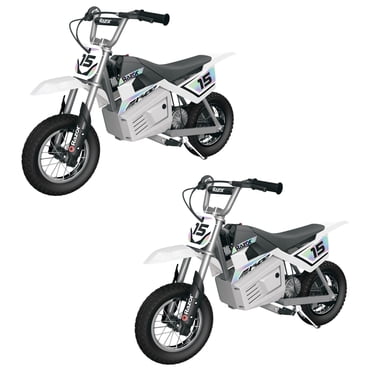 Razor MX400 Dirt Rocket Moto de Motocross Électrique 24V, Blanc (Lot de 2)