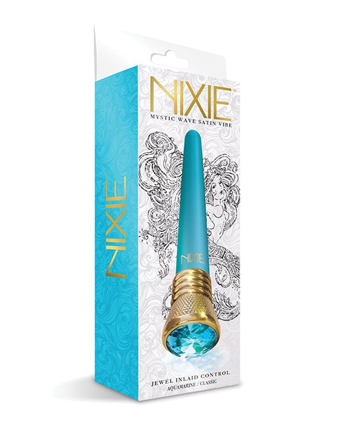 Nixie Mystic Wave Satin Classic Vibe - Aigue-Marine à 10 Fonctions