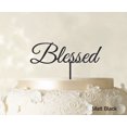 thumbnail image 1 of Monogram Cake Topper Personalized Matt Black Cake Topper Color Option Available 5-7 Inches Wide, 1 of 1