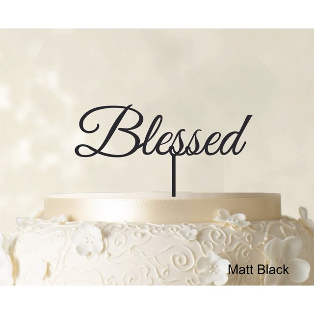 Monogram Cake Topper Personalized Matt Black Cake Topper Color Option Available 5-7 Inches Wide