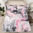 thumbnail image 2 of Marble Bed Sheets Set Stone Pattern Sheet Set Retro Artwork Style Sheets Watercolor Marbling Texture Top Sheet Queen Size With 2 Pillow Cases, 2 of 7
