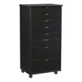 thumbnail image 1 of Riverbay Furniture Pine Wood Black Storage Cart Rectangular Mobile 40.5"H Unassembled, 1 of 20