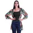 thumbnail image 1 of Moomaya Viscose Georgette Printed Short Shrug Long Sleeves Cardigans For Women, 1 of 5