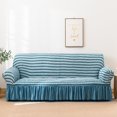 thumbnail image 1 of 2024 1 Piece Sofa Slipcover with Pleated Ruffled Skirt Washable High Stretch Durable Furniture Protector 3 Seater Pine Green, 1 of 13