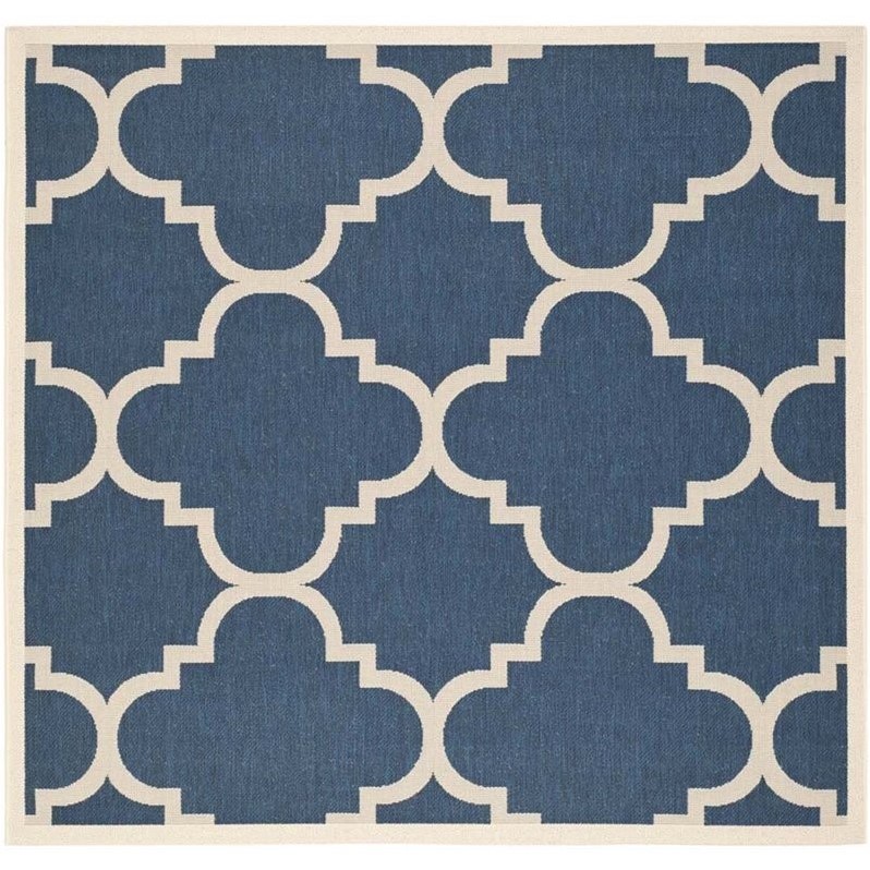Safavieh Courtyard Navy Indoor Outdoor Rug - Square 7'10"