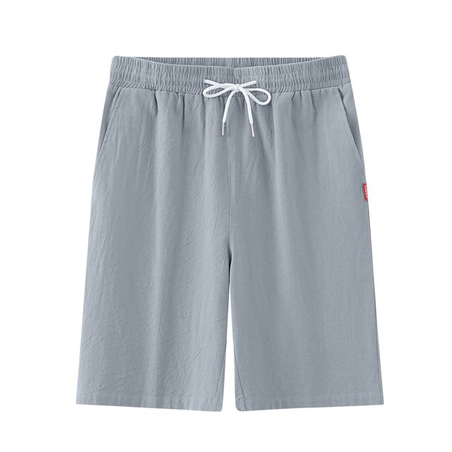 Plebaso Mens Casual Shorts Elastic Waist Summer Shorts Drawstring Solid Color Lounge Shorts with Pockets