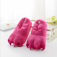 thumbnail image 1 of Pantoufles en Peluche Patte de Monstre Cosplay Pantoufles Patte de Monstre Chaussures d'Intérieur (Rose Rouge, 34-39), 1 of 6