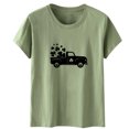 thumbnail image 1 of QIPOPIQ T-Shirts à Manches Courtes pour Femmes à Col Rond T-Shirts de la Saint-Patrick Hauts Shamrock T-Shirt Chemise Verte Tunique T-Shirts de la Saint-Patrick Tee T-Shirt T-Shirts de Noël pour les Fêtes T-Shirts Graphiques Aubaines, 1 of 4