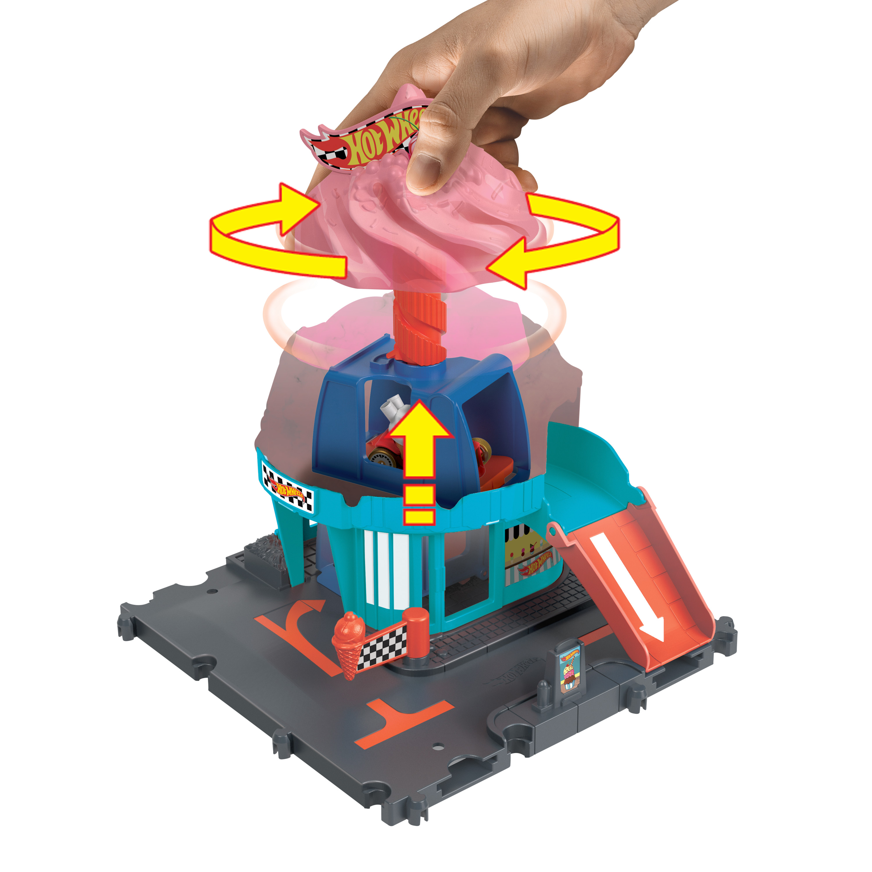 Hot Wheels City Ville Course Glacée Coffret, 1 voiture Hot Wheels