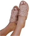thumbnail image 4 of SMihono Sandals Womens Summer Plus Size Womens Weave Flat Sandals Open Toe Slip On Mule Slides Strap Slipper Slipper On Clearance, 4 of 5