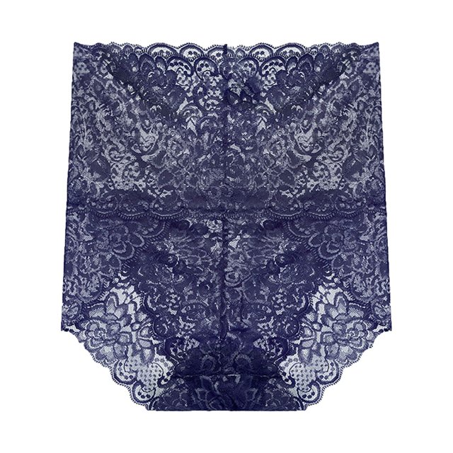 Culottes pour Femmes Taille Mi-Haute Fines Effet Rehausse-Fesses Aguichant Transparentes Aguichant en Dentelle