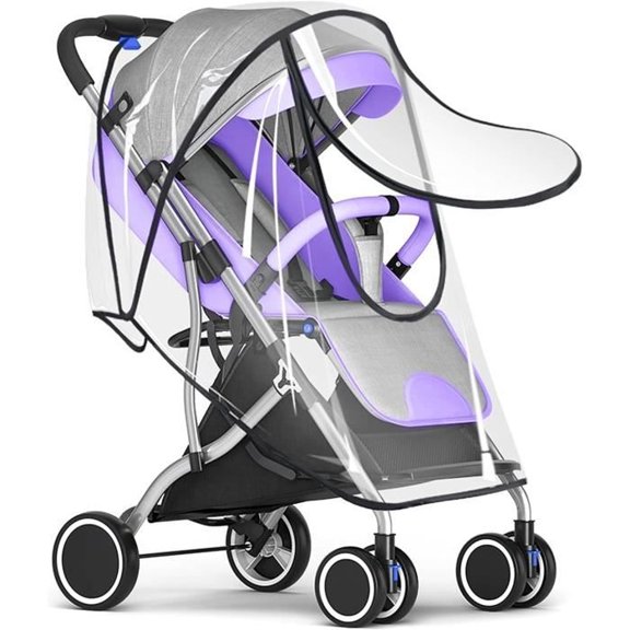 Housse de Pluie Universelle pour Poussette, Housse de Pluie pour Poussette, Housse de Pluie pour Poussette avec Fenêtre, Protection contre la Pluie