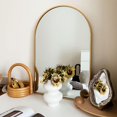 thumbnail image 5 of KOSSMAI Arch Wall Mirror with Metal Frame 24"X36" For Bathroom, Dining Room, Living Room, Entry Gold, 5 of 5