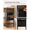 thumbnail image 3 of VASAGLE Side Table with USB Ports & Power Outlets, Flip Top End Table with Charging Station, Rustic Brown and Black, 3 of 6