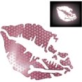thumbnail image 1 of ORUYROP High Intensity Reflective Vinyl Death Kiss Skull Crossbones Lips Decal Bumper Sticker-Cars, Motorcycles, Helmets, Wind Screens, laptops, cellphones, (SE Pink, 6 inch Wide), 1 of 7