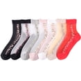 thumbnail image 4 of Cathalem Cute Crew Socks for Women Solid Color Breathable Daily Mid Calf Socks,Red One Size, 4 of 4