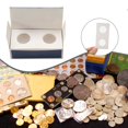 thumbnail image 2 of LEFU Coin Collection Storage Box Set - 12 Sizes Cardboard Holders Optional for Stamps & Coins, White Square Protective Cases, 50 Sheets per Box, Ideal for Collectors, 2 of 10