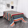 thumbnail image 4 of WLOELOEW Multifunctional Woven Blanket For Tablecloth Camping Picnic Air Conditioning Use Cotton Material Dark Green Color Medium Size M, 4 of 6
