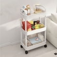 thumbnail image 4 of Dvruxg 3-Tier Kitchen Storage Cart, Armrest Bathroom Organizer, Mobile Toiletries Rack for Home Organization, 4 of 5