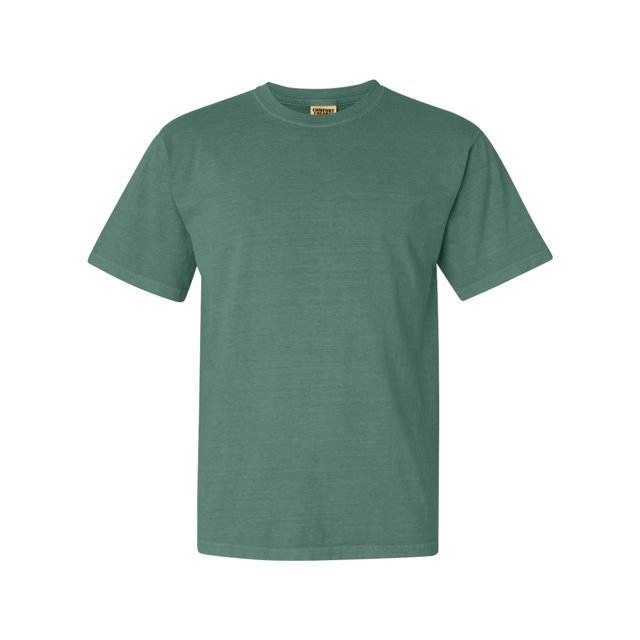 T-Shirt Épais Teint en Pièce, TG, Vert Pâle