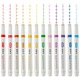 thumbnail image 1 of 12 Pcs Curve Highlighters Pen Constellation Pattern Curved Highlighter Durable Smooth Writing Roller Highlighter Pen Creative Curve Pens Colorful Highlighters Pen, 1 of 9