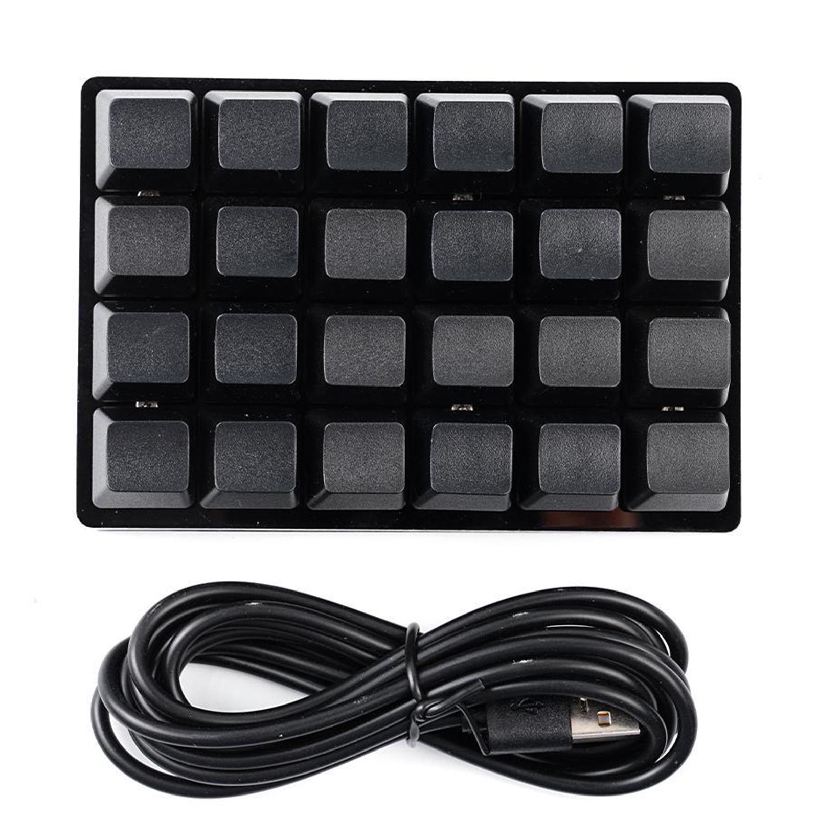 Black 24-key Keypad Mechanical Keyboards Custom Shortcut Programmables Keys P8P9