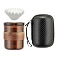thumbnail image 4 of veasfak Pour over Coffee Maker 3 in 1 Paper Portable Tea Set for Cafe Outdoor Brown, 4 of 9