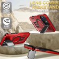 thumbnail image 2 of KOMI for iPhone 16 Pro MagSafe Case with Adjustable Metal Camera Lens Cover Stand with 1 Screen Protectors,[Military-Grade Protection] Rugged Heavy Duty Magnetic Case for iPhone 16 Pro 6.3" Red, 2 of 5