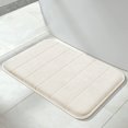thumbnail image 1 of ORUYROP Memory Foam Bath Mat Rug, 24 x 17 Inches, Comfortable, Soft, Super Water Absorption, Machine Wash, Non-Slip, Thick, Easier to Dry for Bathroom Floor Rugs, Cream, 1 of 7