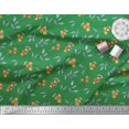 thumbnail image 1 of Soimoi Green polyester Crepe Fabric Berries Leaves Print Fabric by Yard 42 Inch Wide, 1 of 2