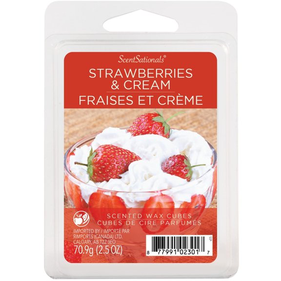 Cubes de cire parfumée ScentSationals - Fraise et Crème