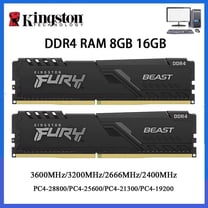 KINGSTON RAM HyperX Fury 8GB 3200MHz DDR4 CL16 DIMM 1Rx8 Black XMP