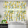 thumbnail image 3 of Tropical Lemon Kitchen Curtains and Valances 3 Piece Set,Valance Curtains for Kitchen Windows Kitchen Curtains Tiers and Valances for Cafe Living Room Window Decoration, 3 of 5