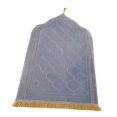 thumbnail image 1 of veasfak Islamic Prayer Rug Home Embossing Soft Worship Kneel Thick Prayer Carpet Mat light gray, 1 of 9