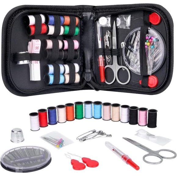 Birdeem Thread for Sewing, Needle and Thread Kit, Portable Sewing Needle and Thread Fabric Needle and Thread Bag Combination Set, Fabric for Sewing, Needles for Sewing, Needle and Thread