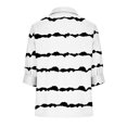 thumbnail image 5 of Birdeem Women Mid-Sleeve Casual V-Neck Solid Color Loose Button Shirt Blouse Tops, 5 of 5