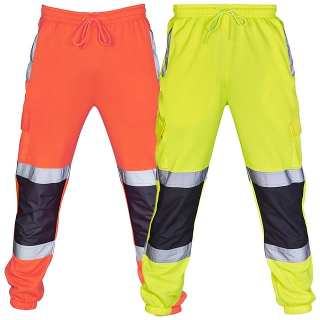 Work Pants Men Road Work High Visibility Overalls Casual Pocket Work Casual Trouser Pants