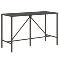 thumbnail image 2 of vidaXL Ensemble de Bar de Jardin 9 Pcs avec Coussins en Rotin Poly Brun, 2 of 4