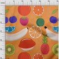 thumbnail image 2 of oneOone Cotton Poplin Orange Fabric Fruits Sewing Material Print Fabric By The Yard 56 Inch Wide, 2 of 4