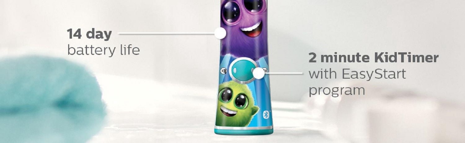 Philips Sonicare pour Enfants, Bluetooth Connectée, Brosse à Dents Électrique, Bleue, HX6321/02