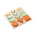 thumbnail image 4 of lionlar Geometric Shape Puzzle Wooden Shape Sorter Learning Materials for Preschool Kids C, 4 of 9