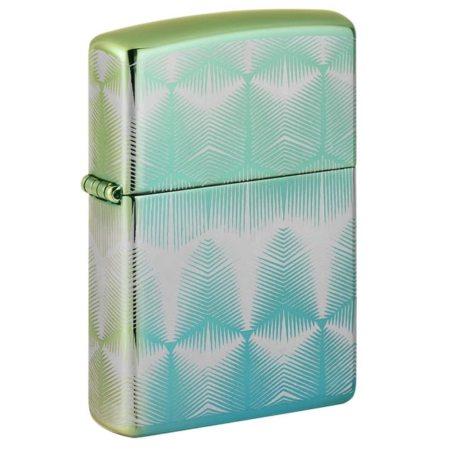 Zippo Pattern 360 Design High Polish Teal Pocket Lighter