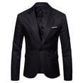 thumbnail image 2 of Blazer for Men, Men Casual Solid Fashion Button Blazer Suit Back Long Sleeves Jacket, 2 of 4