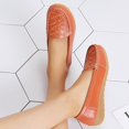 thumbnail image 4 of B91xZ Ballerines pour Femmes Décontractées Unies à Lacets à Enfiler Ballerines Pointues Mocassins Chaussures, Orange 7, 4 of 5
