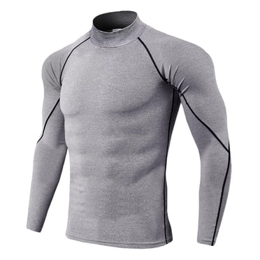 RKSTN Mens Compression Shirt Running Tight Training T-shirt Outdoor Sports Long-sleeved High-stretch Quick-drying Fitness Blouse