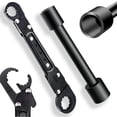 thumbnail image 1 of Plumbing Repair Wrench, Double Head Pipe Tool, Versatile Faucet & Tire Wrench, Compact Design, for Auto & Plumbing, Multi-Use Function, Automotive & Fixer Gear Hzhnb | Alloy, A, 1 of 9