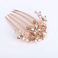 thumbnail image 3 of Flower Rhinestones Hair Combs Accessories,Perfect Mother's Day Gifts,Brithday gifts (Champagne), 3 of 3