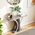 thumbnail image 2 of Gymax Table Console 40 Pieds' Rectangulaire pour Entrée avec Cadre Géométrique pour Salon Gris, 2 of 10
