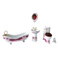 thumbnail image 2 of Dollhouse Furniture Mini Toy Life Scene decor White and Red, 2 of 8